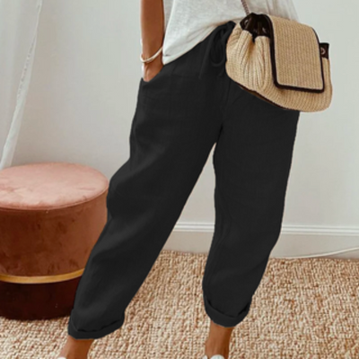 Anabel | Elastische Linnen Broek