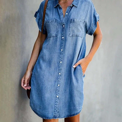Merel™ | Denim jurk