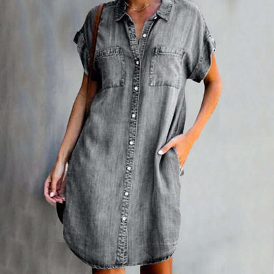 Merel™ | Denim jurk