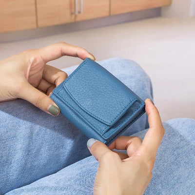 Handgemaakte RFID portemonnee in zacht leer