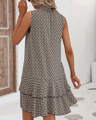 Mouwloze zomerjurk met ruches