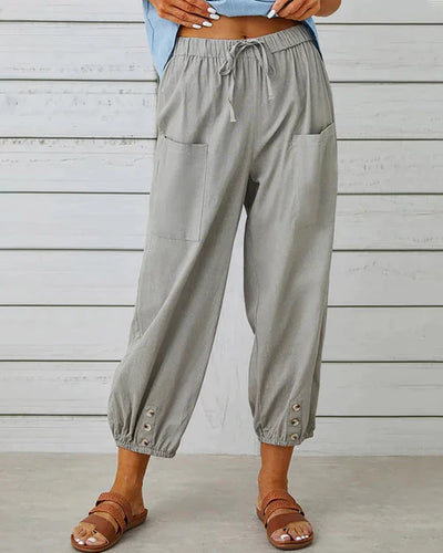 Eva | Broek met wijde pijpen en hoge taille