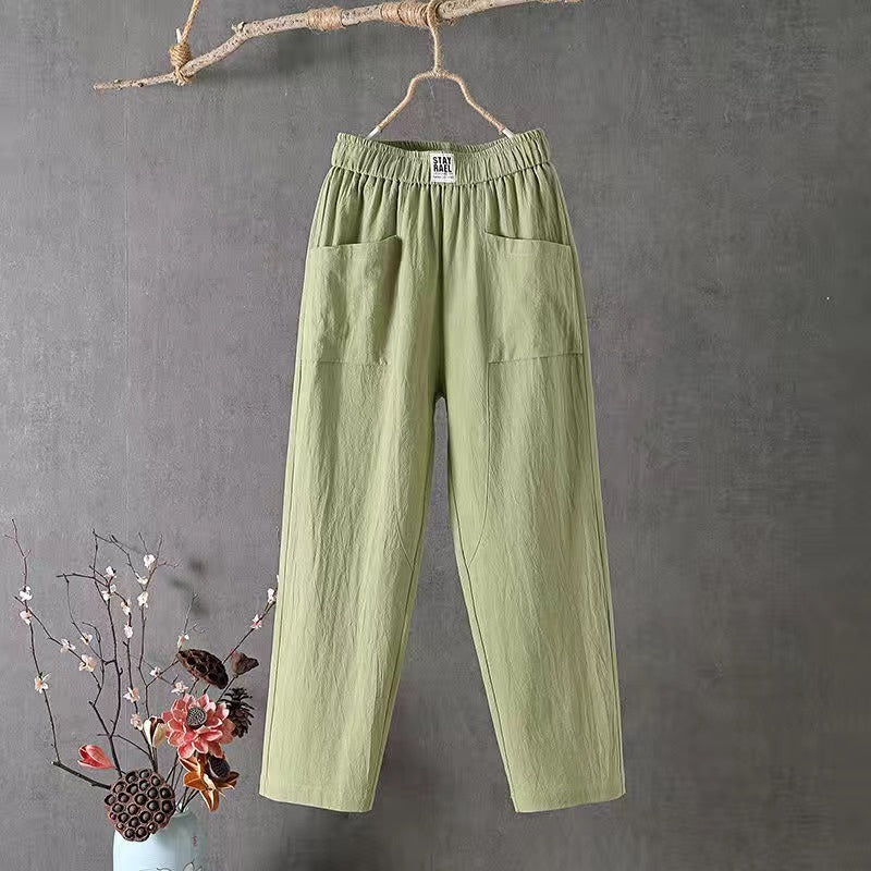 Katoen en linnen casual broek