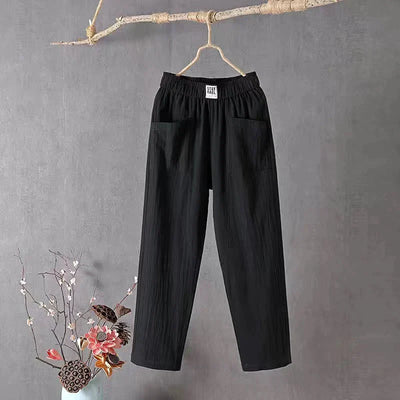 Katoen en linnen casual broek
