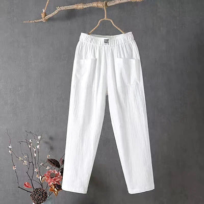 Katoen en linnen casual broek