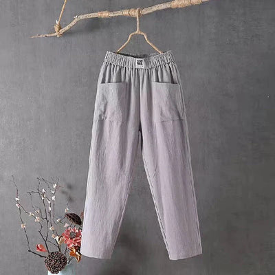 Katoen en linnen casual broek