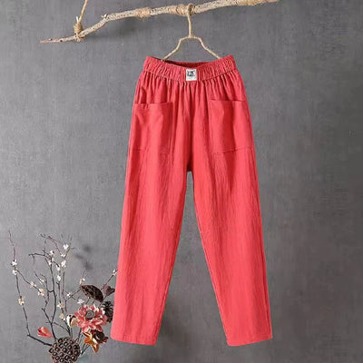 Katoen en linnen casual broek