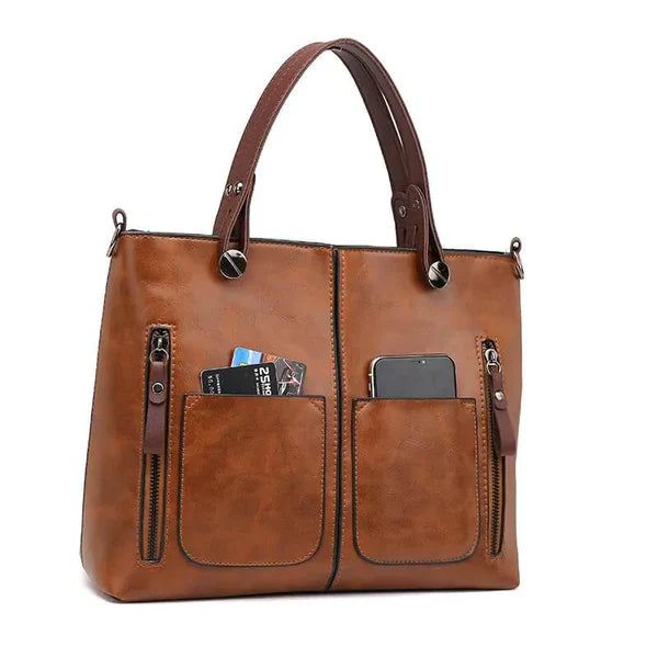 LuxoraLeather® | Dames Vintage Leren Schoudertas