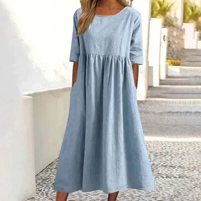 Casual Katoenen Vrouwen Jurk