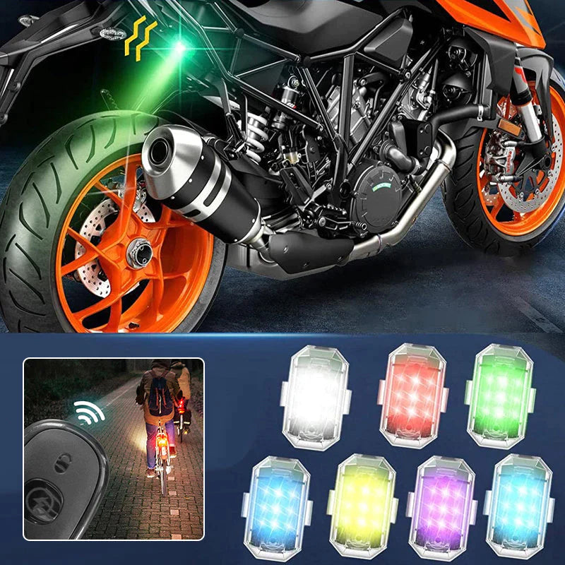 FIVAVA 4 stuks draadloze led-lampen voor de auto, 8 kleuren, led FIVAVA 4 stuks draadloze led-lampen voor de auto, 8 kleuren, led