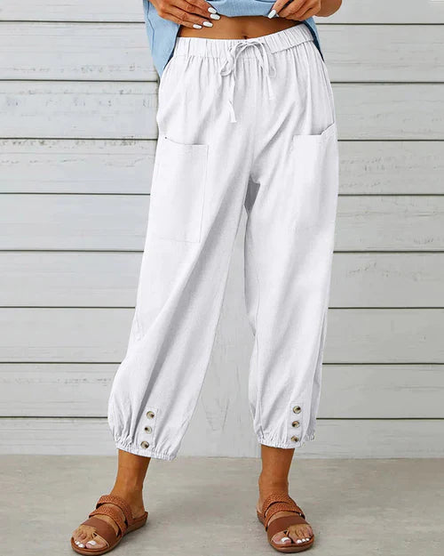 Eva | Broek met wijde pijpen en hoge taille