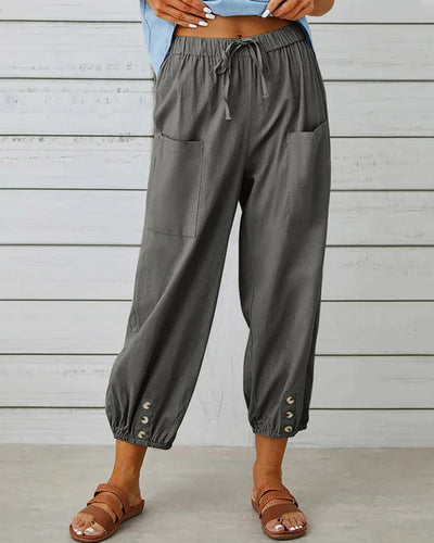Eva | Broek met wijde pijpen en hoge taille