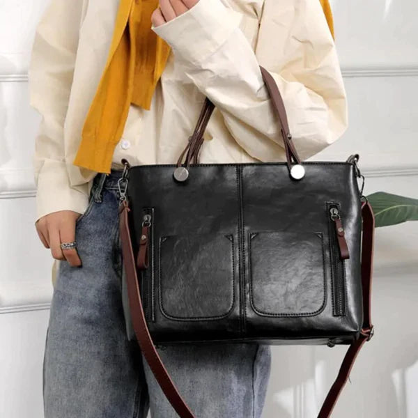 LuxoraLeather® | Dames Vintage Leren Schoudertas