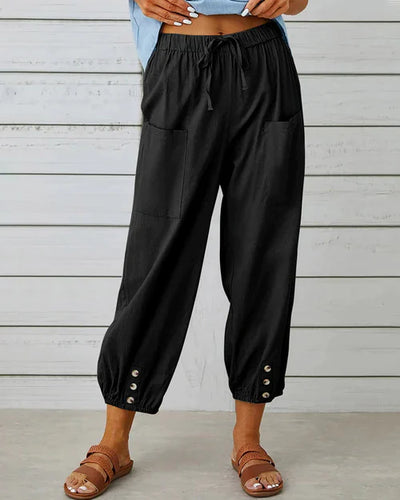 Eva | Broek met wijde pijpen en hoge taille