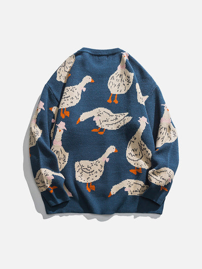 Caroline | Trui met kleine eendenprint