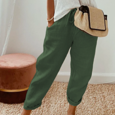 Anabel | Elastische Linnen Broek