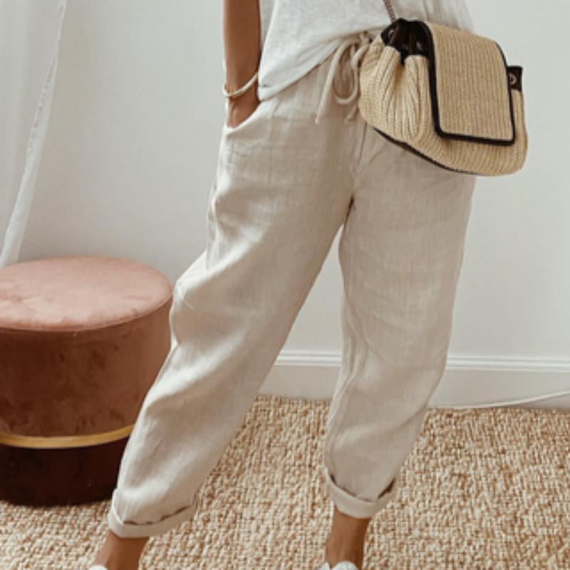 Anabel | Elastische Linnen Broek