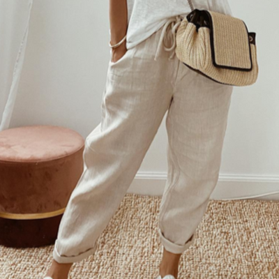 Anabel | Elastische Linnen Broek