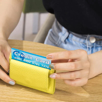 Handgemaakte RFID portemonnee in zacht leer