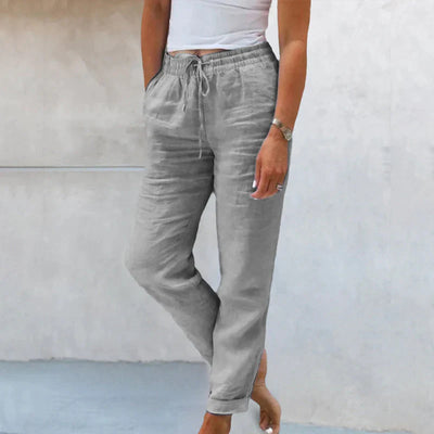 Casual effen broek