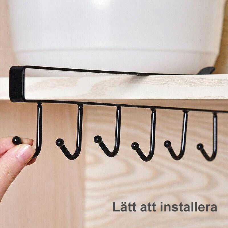 Hanger met 6 haken | Voor planken