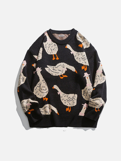 Caroline | Trui met kleine eendenprint