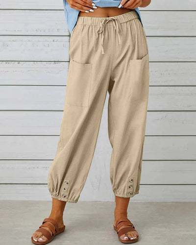 Eva | Broek met wijde pijpen en hoge taille