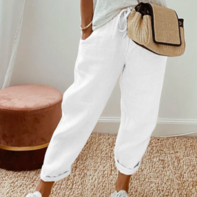 Anabel | Elastische Linnen Broek