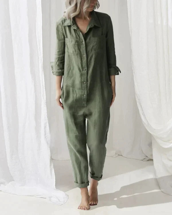 Mette | Stijlvolle en comfortabele katoenen jumpsuit