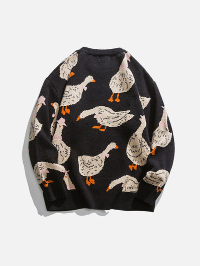 Caroline | Trui met kleine eendenprint