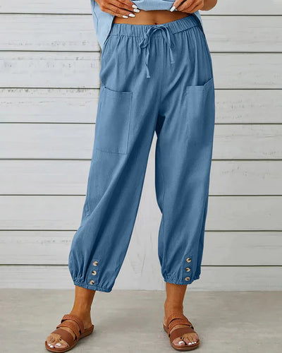 Eva | Broek met wijde pijpen en hoge taille
