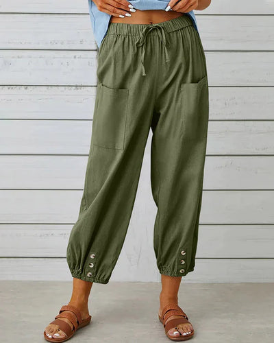 Eva | Broek met wijde pijpen en hoge taille