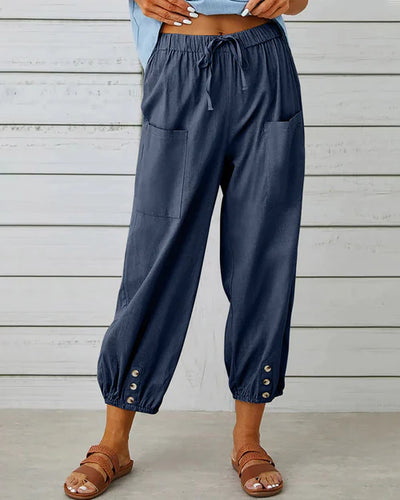 Eva | Broek met wijde pijpen en hoge taille