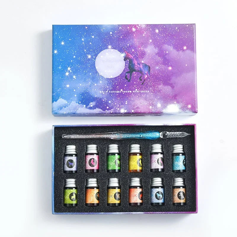 Creative™ | Kalligrafie Glazen Dompelpen Inkt Set