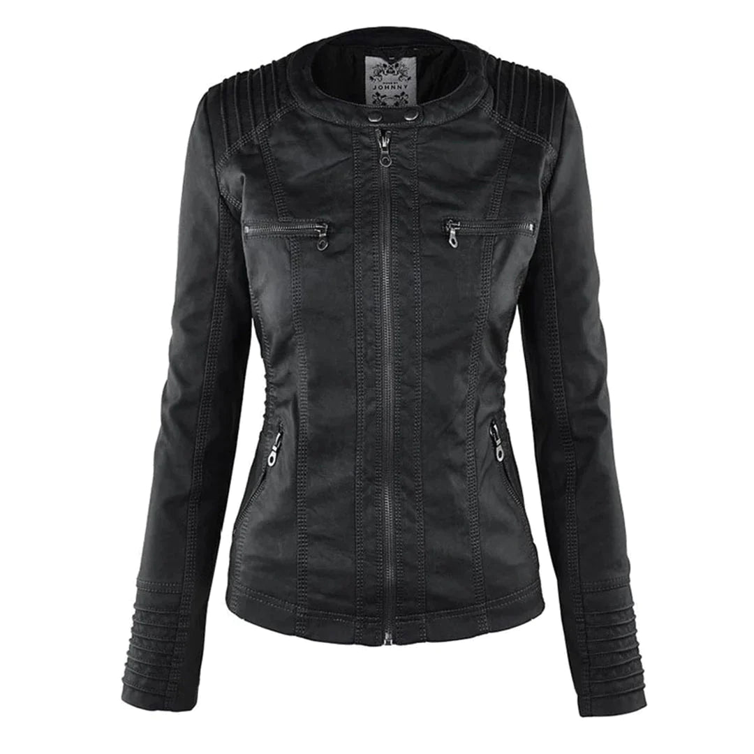 Adalia | Stijlvol motorjack met capuchon