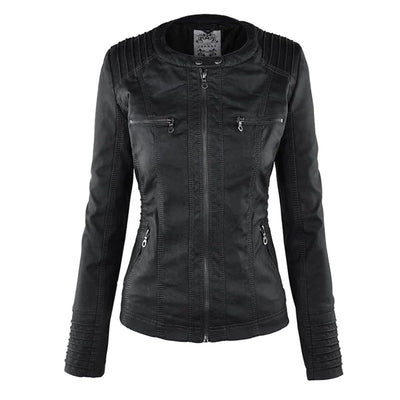 Adalia | Stijlvol motorjack met capuchon