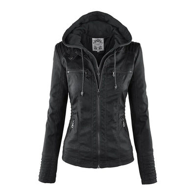 Adalia | Stijlvol motorjack met capuchon