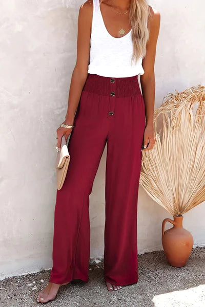 GILIAN™ | LINNEN BROEK MET HOGE TAILLE