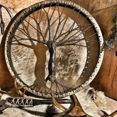 Handgemaakte Sjamanendrum | 'Tree of Life'