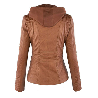 Adalia | Stijlvol motorjack met capuchon