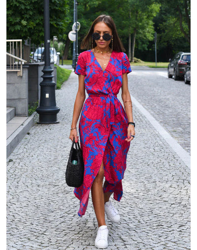 Amelia™ | Jurk met bloemenprint en korte mouwen