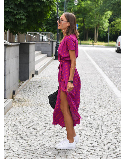 Amelia™ | Jurk met bloemenprint en korte mouwen