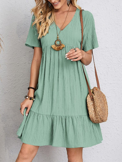 Vintage V-hals jurk