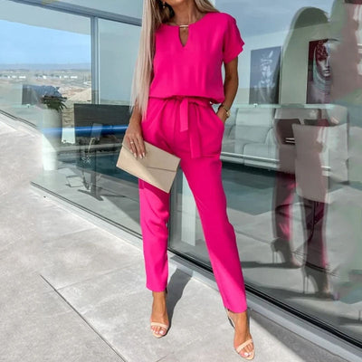 ELLA | JUMPSUIT MET KORTE MOUWEN