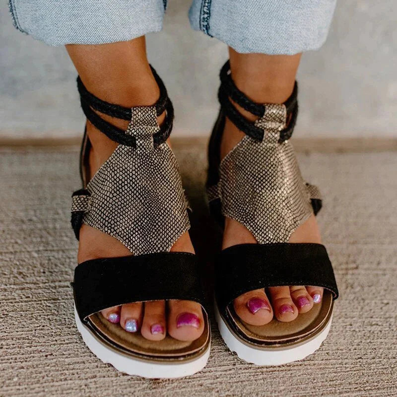Hoge Sandalen met Open Teen