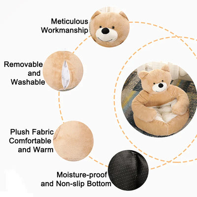 Teddy Beer Knuffel Bed  | Kattenbed/Hondenbed