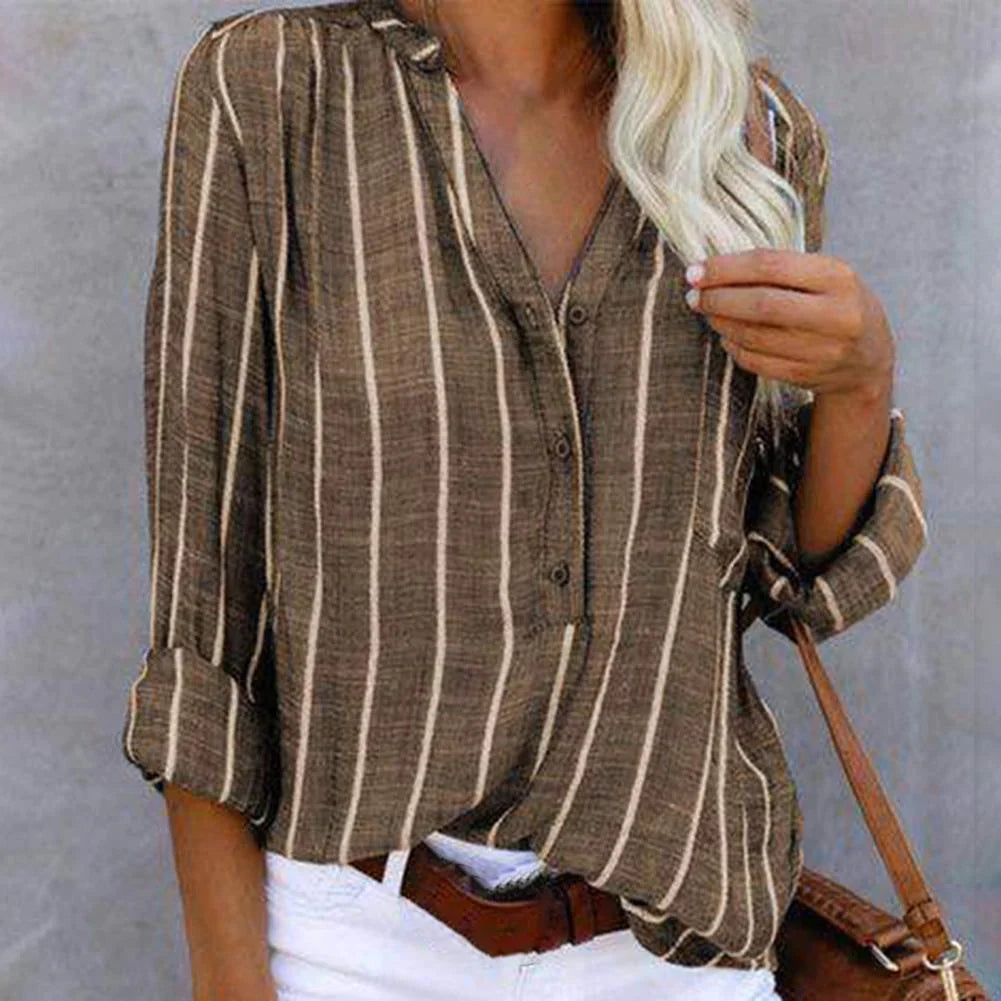 Olivia™ | Gestreepte lichte zomerblouse
