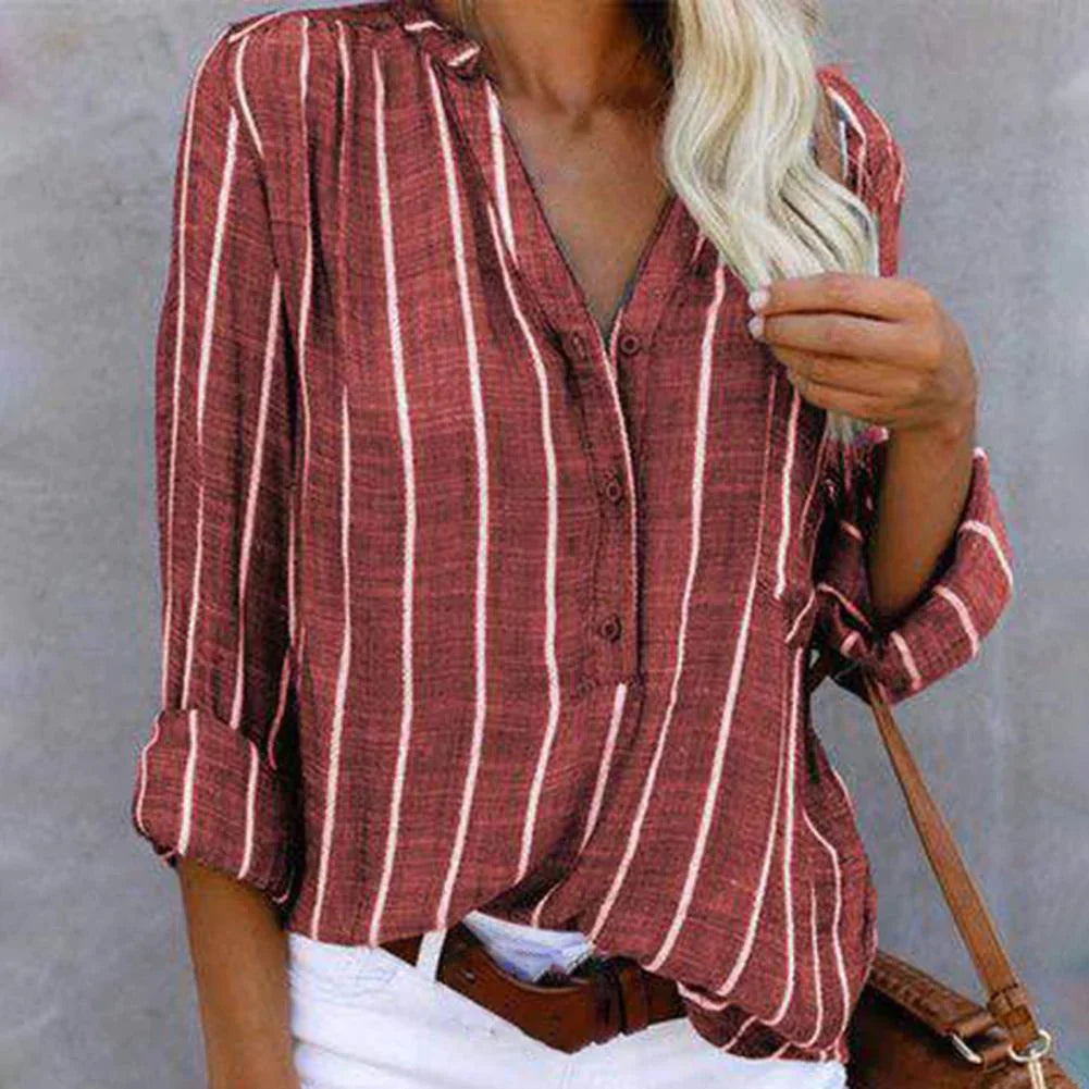 Olivia™ | Gestreepte lichte zomerblouse