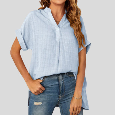 Malina | Klassieke damesblouse met korte mouwen