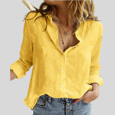 Cheyenne | linnen blouse met knoopsluiting